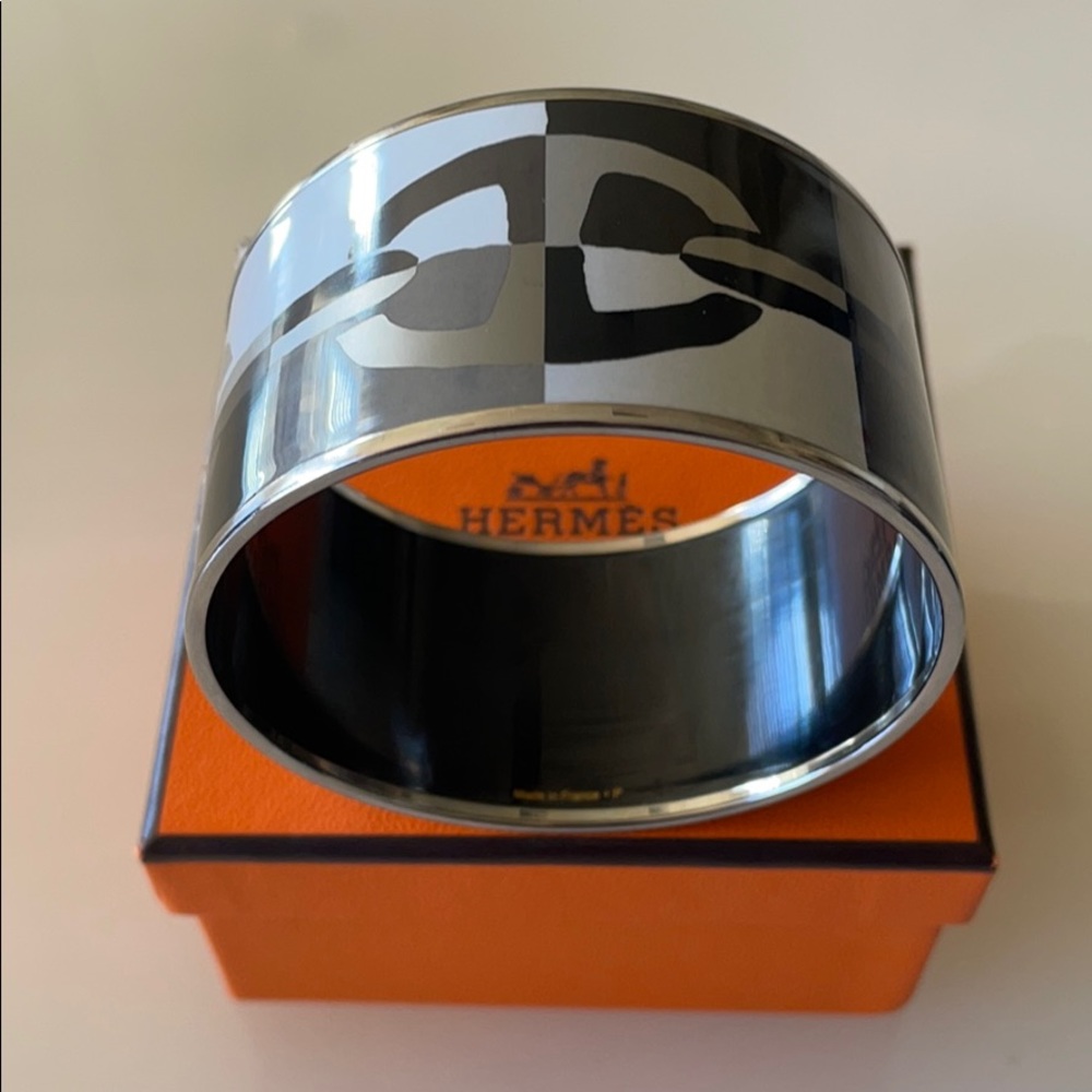 Hermès Enamel Extra Wide Cuff Bracelet